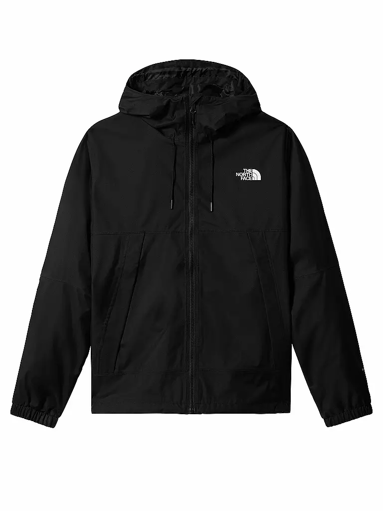 The north face black windbreaker discount